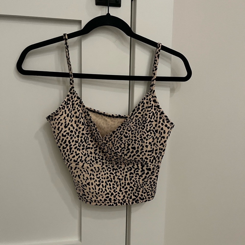 cheetah print crop top